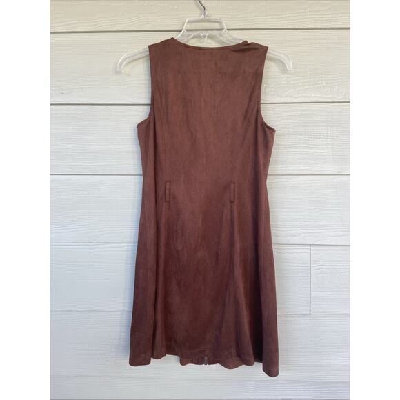 Star Wars Her Universe Han Solo Brown Embroidered Suede Zipper Dress Costume Med - Picture 7 of 11